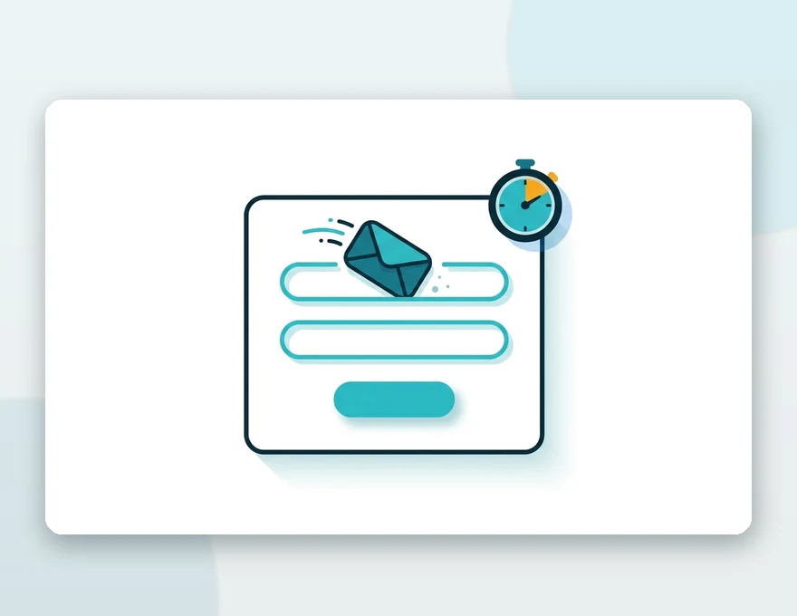 Step 2: pasting the temporary address into a sign-up form